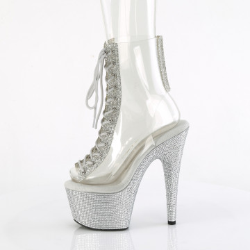 Pleaser BEJEWELED-1016C-2-7 Clr-RS/Slv RS
