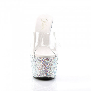 Pleaser BEJEWELED-701MS Clr/Slv Multi RS