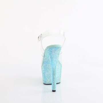Pleaser BEJEWELED-708RRS Clr/Aqua RS