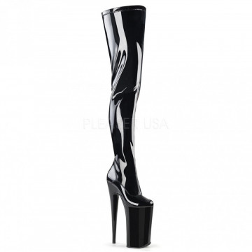 Pleaser BEYOND-4000 Blk Stretch Pat/Blk