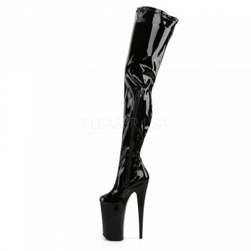 Pleaser BEYOND-4000 Blk Stretch Pat/Blk
