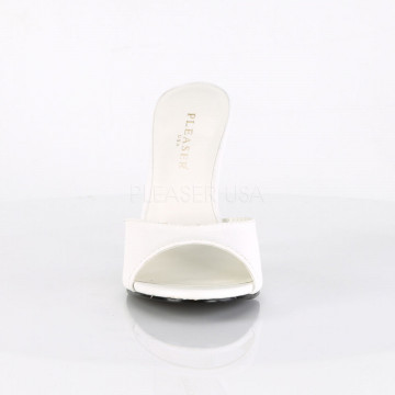 Pleaser CLASSIQUE-01 Wht Kid Pu