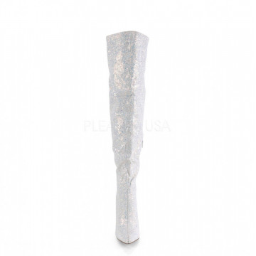 Pleaser COURTLY-3015 Wht Multi Glitter