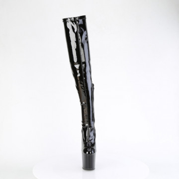 Pleaser CRAZE-3000 Blk Str. Pat/Blk