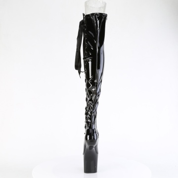 Pleaser CRAZE-3050 Blk Str. Pat/Blk
