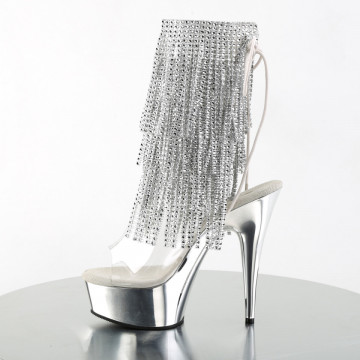 Pleaser DELIGHT-1017RSF Clr-Slv/Slv Chrome