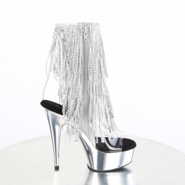 Pleaser DELIGHT-1017RSF Clr-Slv/Slv Chrome