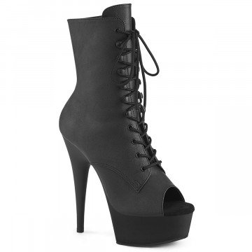 Pleaser DELIGHT-1021 Blk Faux Leather/Blk Matte
