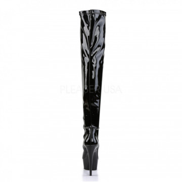 Pleaser DELIGHT-3000 Blk Str Pat/Blk