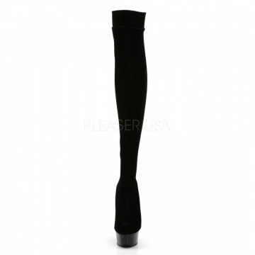 Pleaser DELIGHT-3002 Blk Str Velvet/Blk