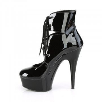Pleaser DELIGHT-600-22 Blk Pat/Blk
