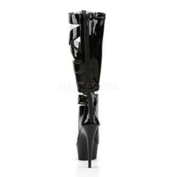 Pleaser DELIGHT-600-49 Blk Str Pat/Blk