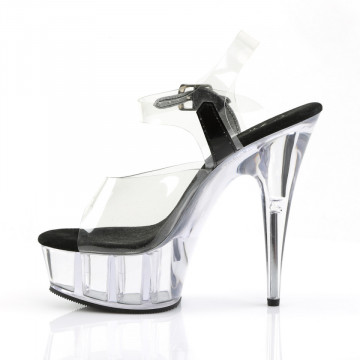 Pleaser DELIGHT-608 Clr-Blk/Clr