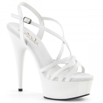 Pleaser DELIGHT-613 Wht Pat/Wht