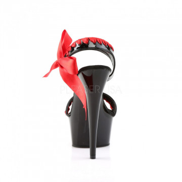 Pleaser DELIGHT-615 Blk-Red/Blk