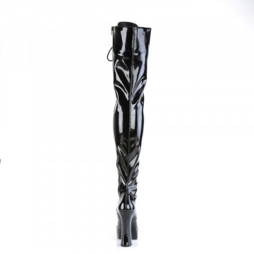Pleaser ELECTRA-3023 Blk Str. Pat/Blk