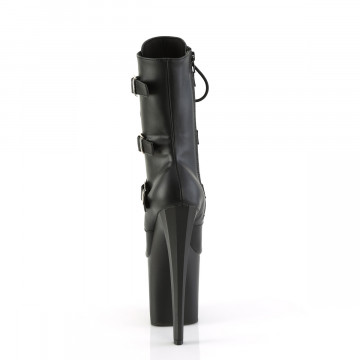 Pleaser ENCHANT-1043 Blk Faux Le/Blk Matte