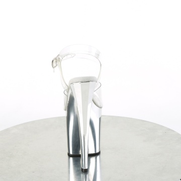 Pleaser ENCHANT-708 Clr/Slv Chrome