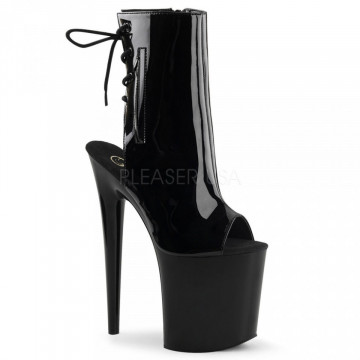 Pleaser FLAMINGO-1018 Blk Pat/Blk