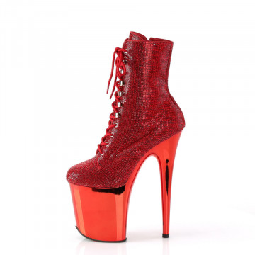 Pleaser FLAMINGO-1020CHRS Red RS/Red Chrome