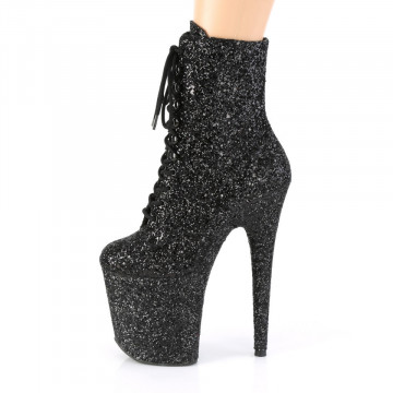 Pleaser FLAMINGO-1020GWR Blk Glitter/Blk Glitter