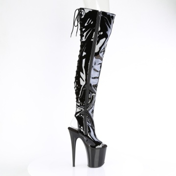 Pleaser FLAMINGO-3017 Blk Str Pat/Blk