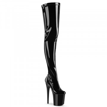 Pleaser FLAMINGO-4000 Blk Str. Pat/Blk