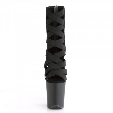 Pleaser FLAMINGO-800-24 Blk Elastic Band-Microfiber/Blk Matte
