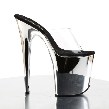 Pleaser FLAMINGO-801 Clr/Slv Chrome