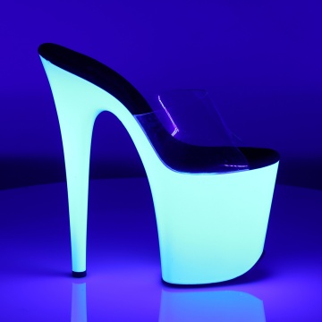 Pleaser FLAMINGO-801UV Clr/Neon Wht