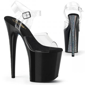 Pleaser FLAMINGO-808CRS-2 Clr/Blk-Slv RS