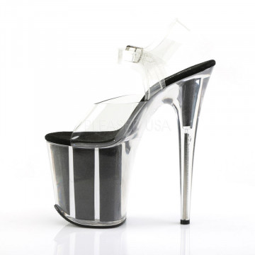 Pleaser FLAMINGO-808G Clr/Blk Gltr