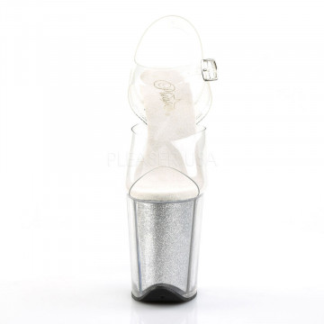 Pleaser FLAMINGO-808G Clr/Slv Multi Gltr
