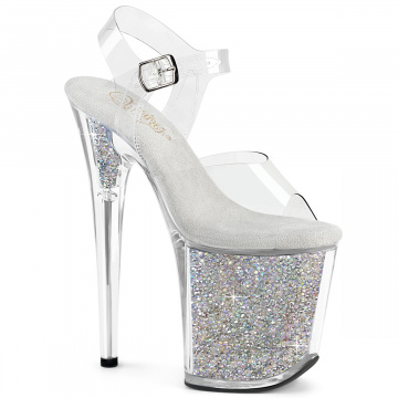 Pleaser FLAMINGO-808RSI Clr/Clr-Slv AB RS