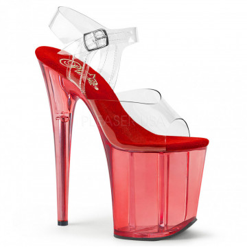 Pleaser FLAMINGO-808T Clr/Red Tinted