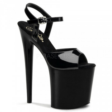 Pleaser FLAMINGO-809 Blk Pat/Blk 8us 38eu