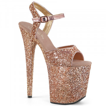 Pleaser FLAMINGO-810LG Rose Gold Glitter/Rose Gold Glitter