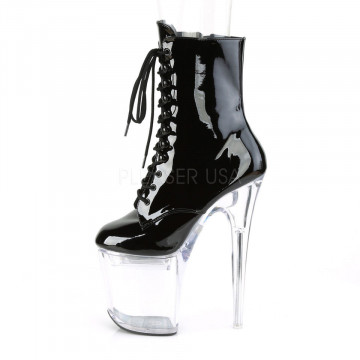 Pleaser FLASHDANCE-1020-8 Blk Pat/Clr