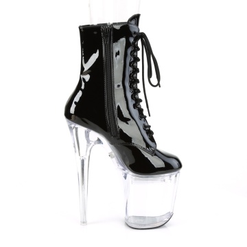 Pleaser FLASHDANCE-1020-8 Blk Pat/Clr