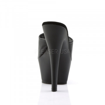 Pleaser KISS-201 Blk Faux Leather/Blk Matte