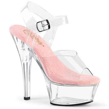 Pleaser KISS-208 Clr-B. Pink/Clr