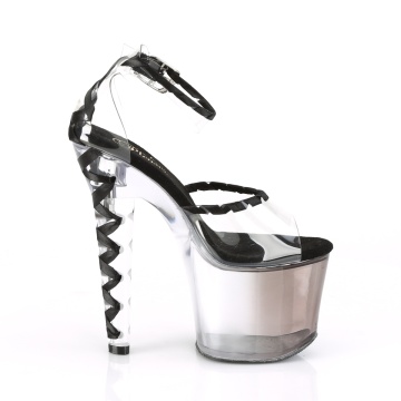 Pleaser LOVESICK-712T Clr-Blk/Faded Blk