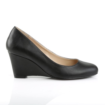 Pleaser Pink Label KIMBERLY-08 Blk Faux Leather
