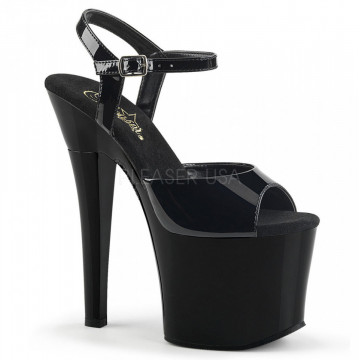 Pleaser RADIANT-709 Blk Pat/Blk