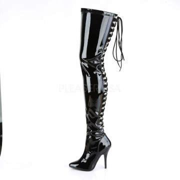 Pleaser SEDUCE-3063 Blk Str Pat