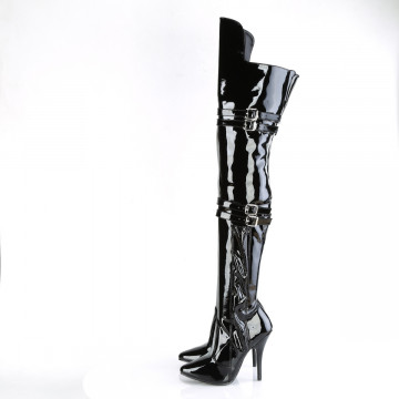 Pleaser SEDUCE-3080 Blk Str. Pat