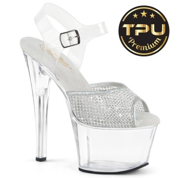 Pleaser SKY-308PREM-RSNT Clr TPU-Slv RS/Clr