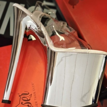 Pleaser TABOO-708C modello unico Argento cromato nuemro 36eu