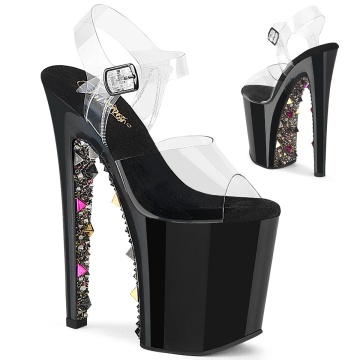 Pleaser XTREME-808PYRS Clr/Blk-Gold Multi