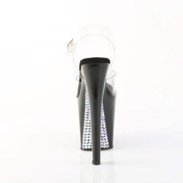 Pleaser XTREME-808SPRS Clr/Blk-Slv Multi